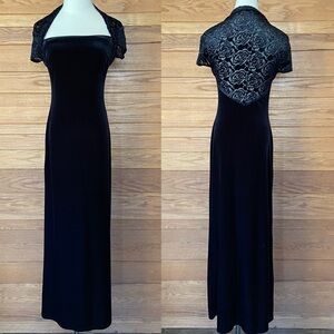 90s Y2K Vintage My Michelle velvet maxi burnout bolero dress